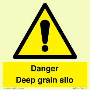 Danger Deep grain silo